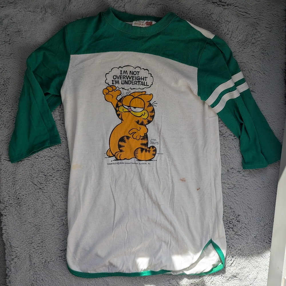 Vintage Garfield Raglan Tee | Medium